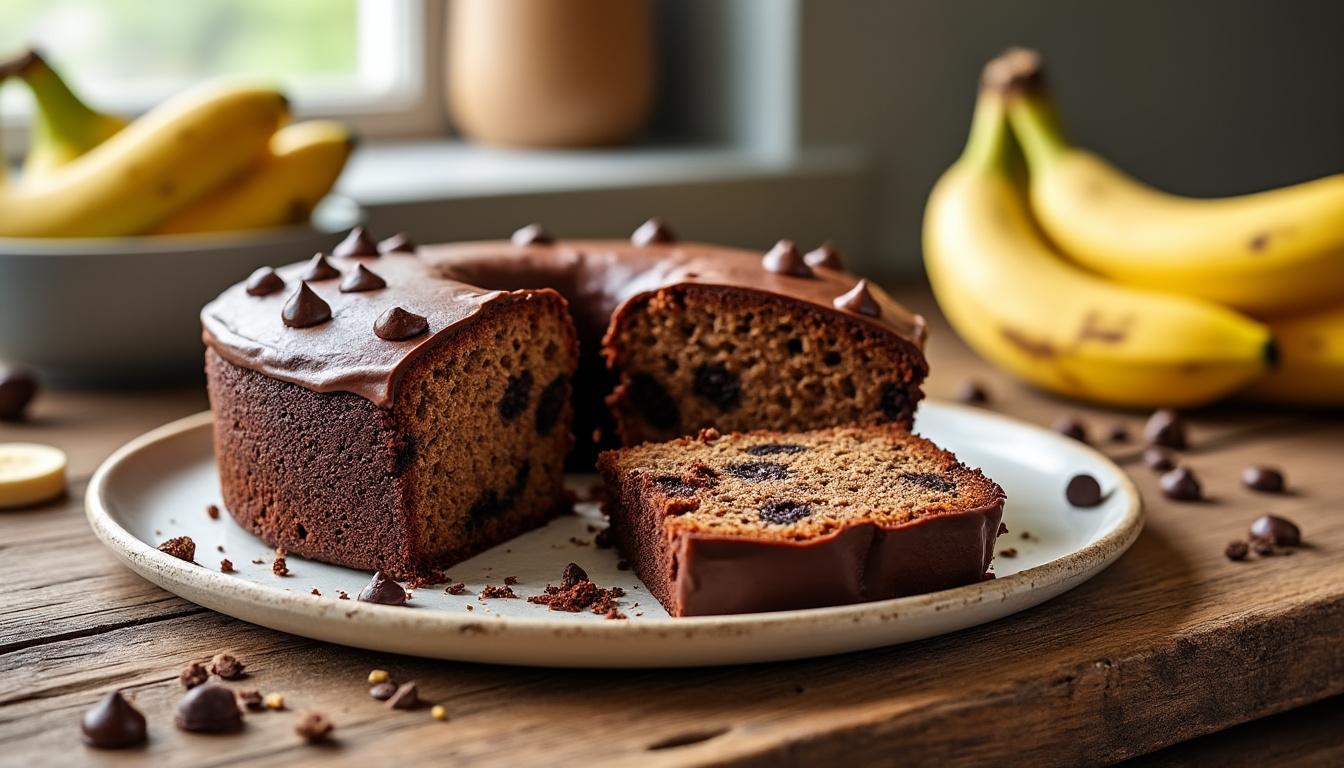 découvrez notre recette facile de gâteau banane et chocolat : une pâtisserie moelleuse, gourmande et irrésistible, parfaite pour le goûter ou le dessert !