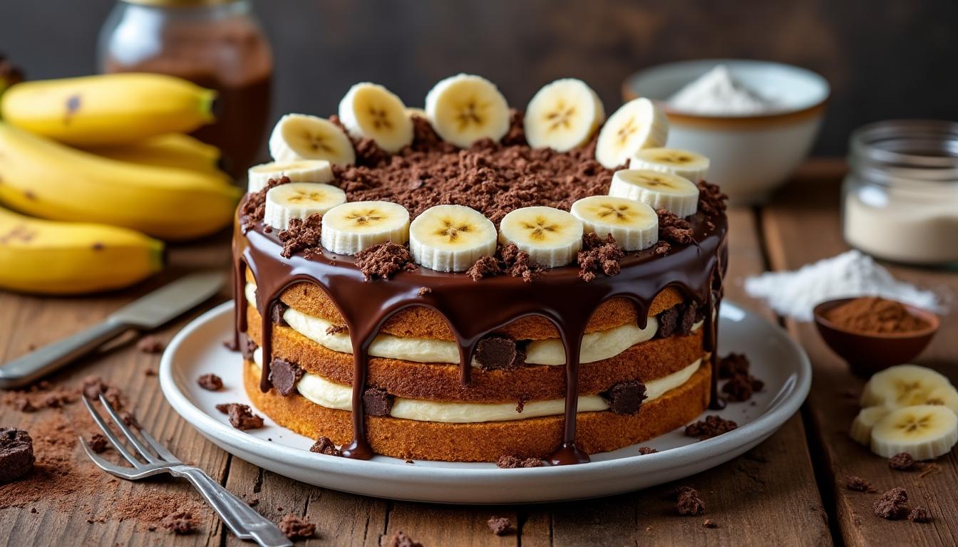 découvrez notre recette de gâteau banane et chocolat, un dessert moelleux, facile à préparer et ultra gourmand. idéal pour régaler petits et grands lors du goûter !