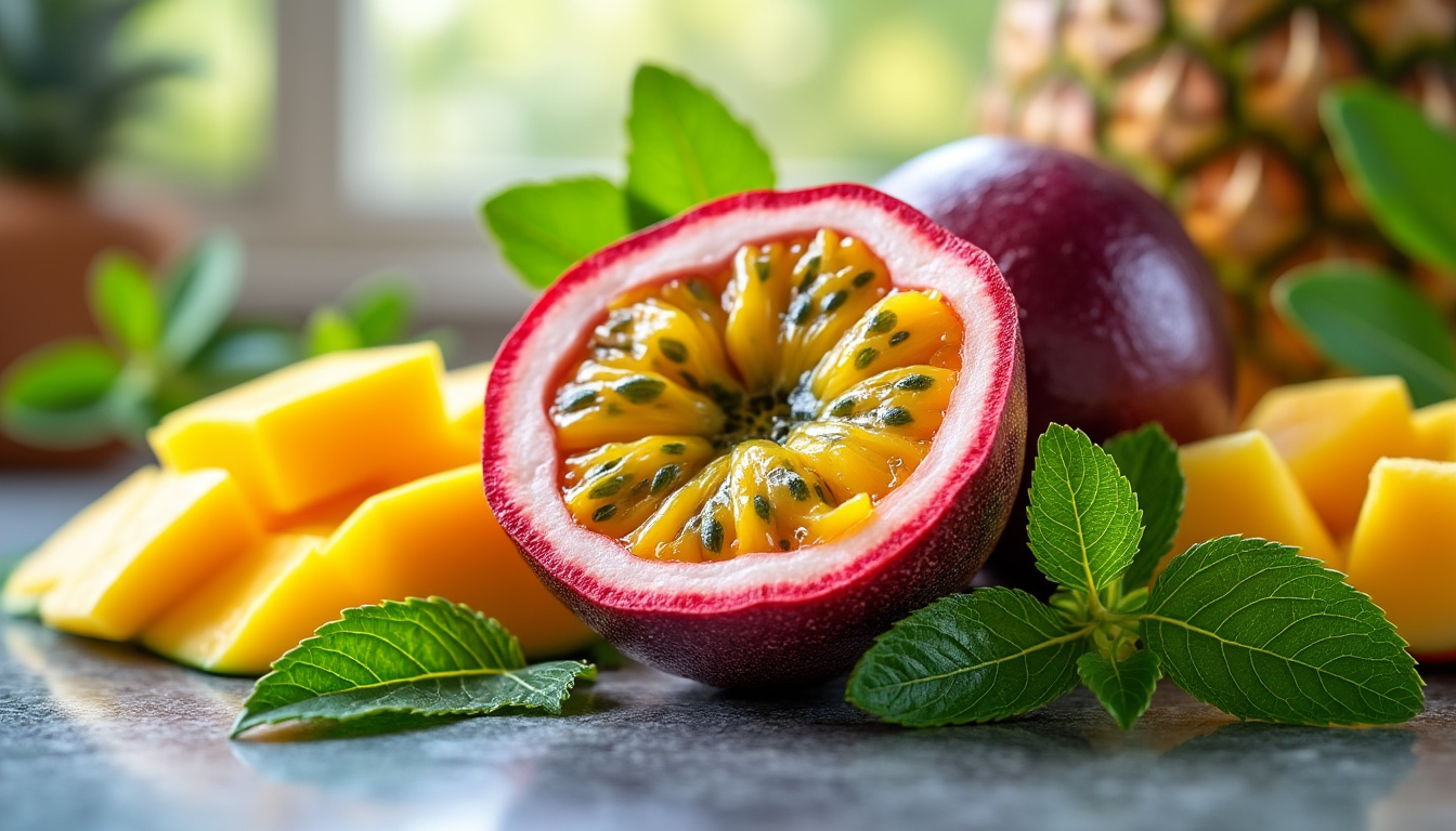 découvrez les nombreux bienfaits du fruit de la passion pour la santé et la vitalité : riche en vitamines, antioxydants et fibres, il booste l'énergie tout en soutenant le système immunitaire.