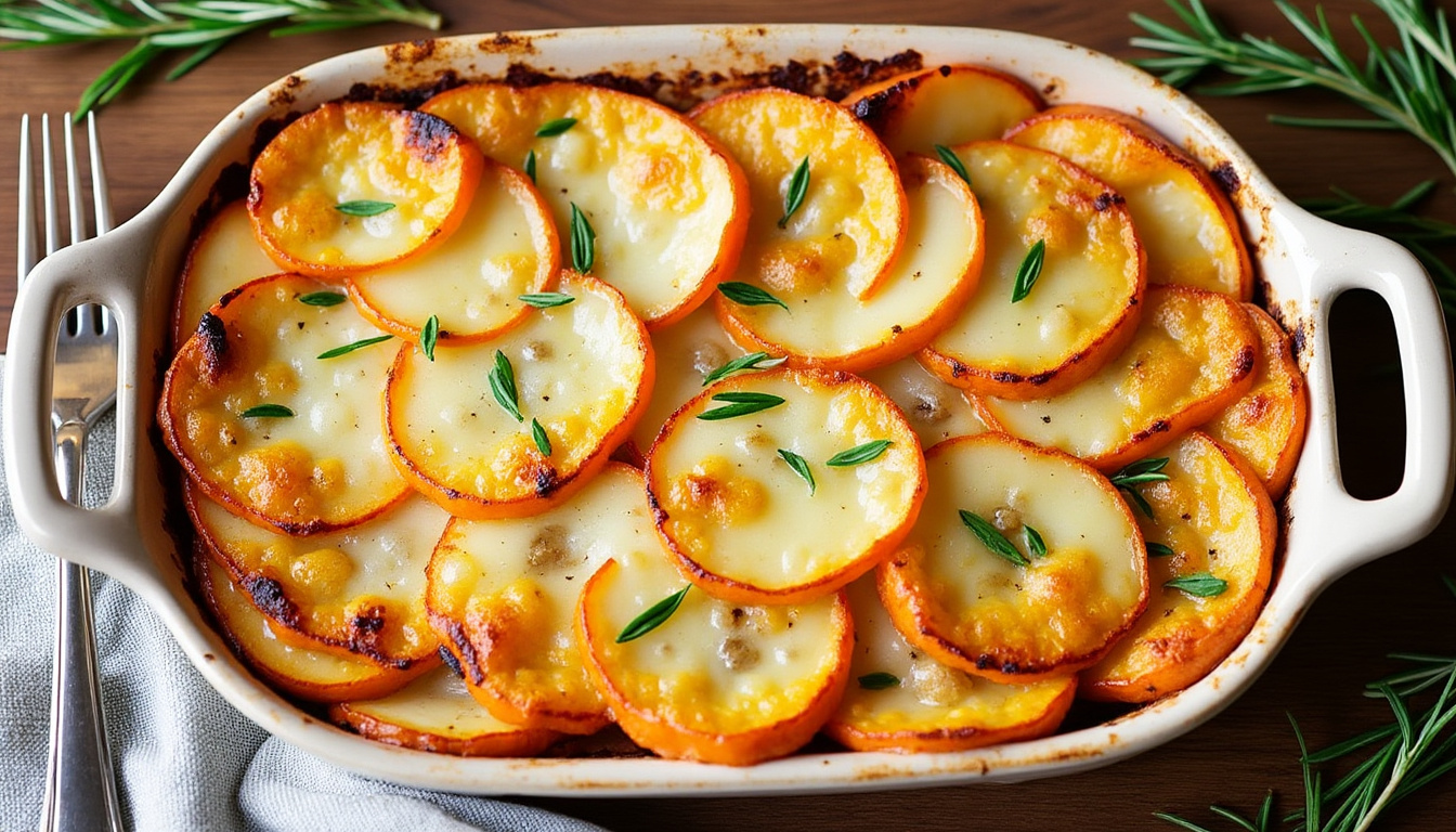 découvrez notre recette facile de gratin butternut et pommes de terre, un plat savoureux et réconfortant parfait pour toute la famille. préparez ce gratin fondant en un rien de temps et régalez-vous !