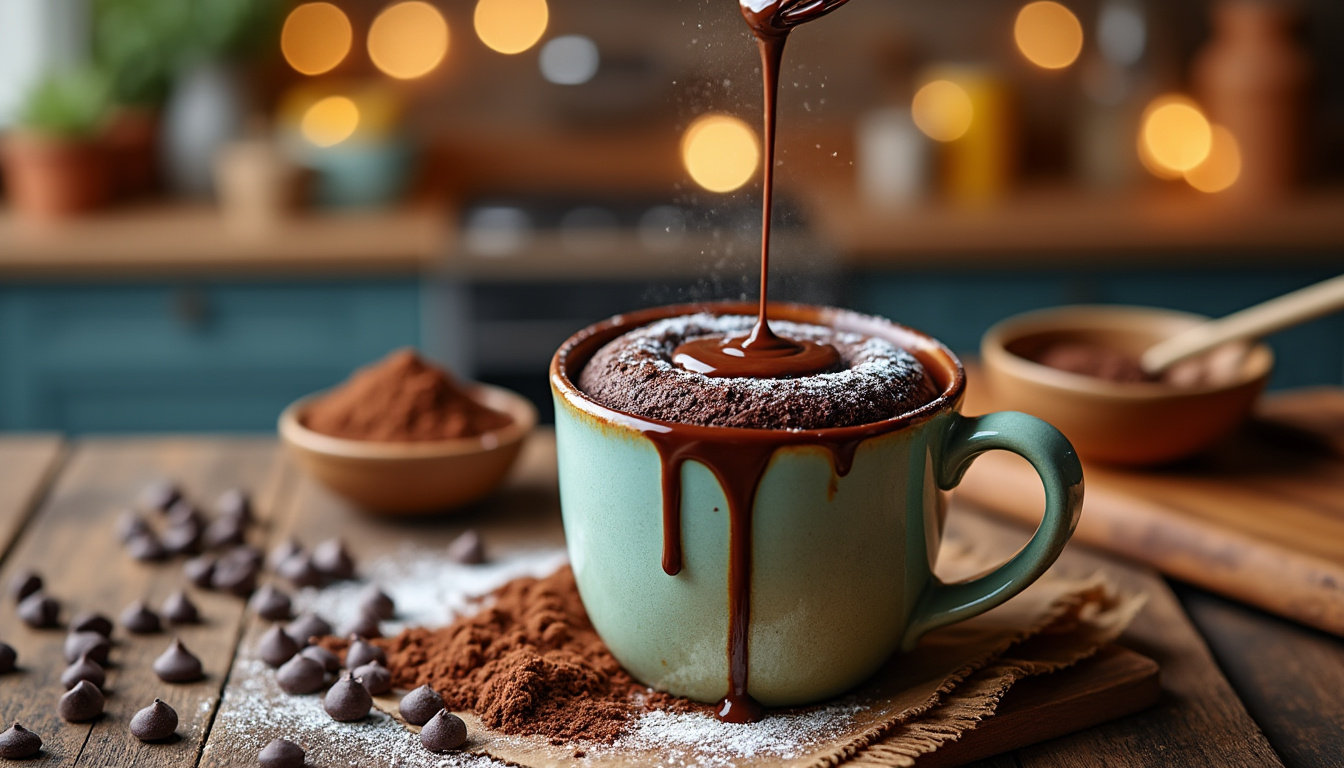 découvrez la recette simple et rapide du mug cake au chocolat : un délicieux dessert prêt en quelques minutes, idéal pour une pause gourmande sans effort !