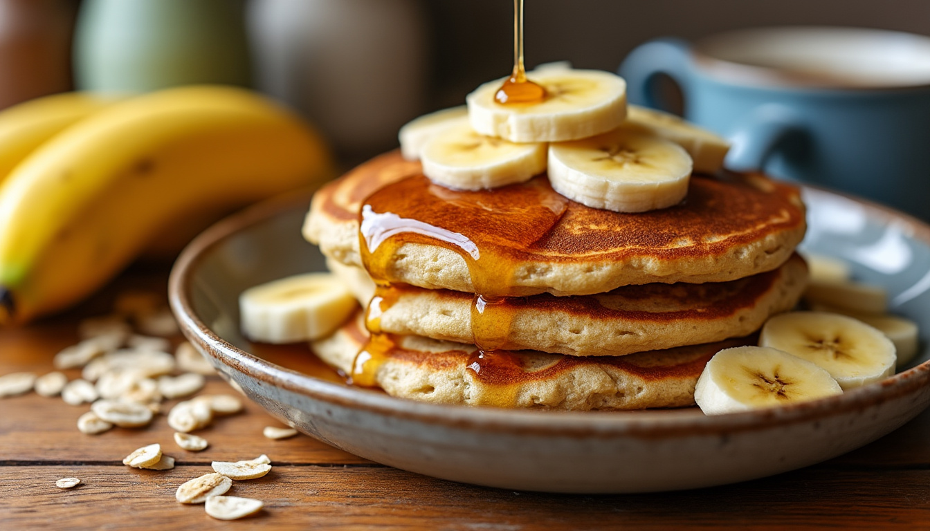 découvrez notre recette healthy de pancakes à la banane et aux flocons d’avoine : facile, rapide et idéale pour un petit-déjeuner sain et gourmand !