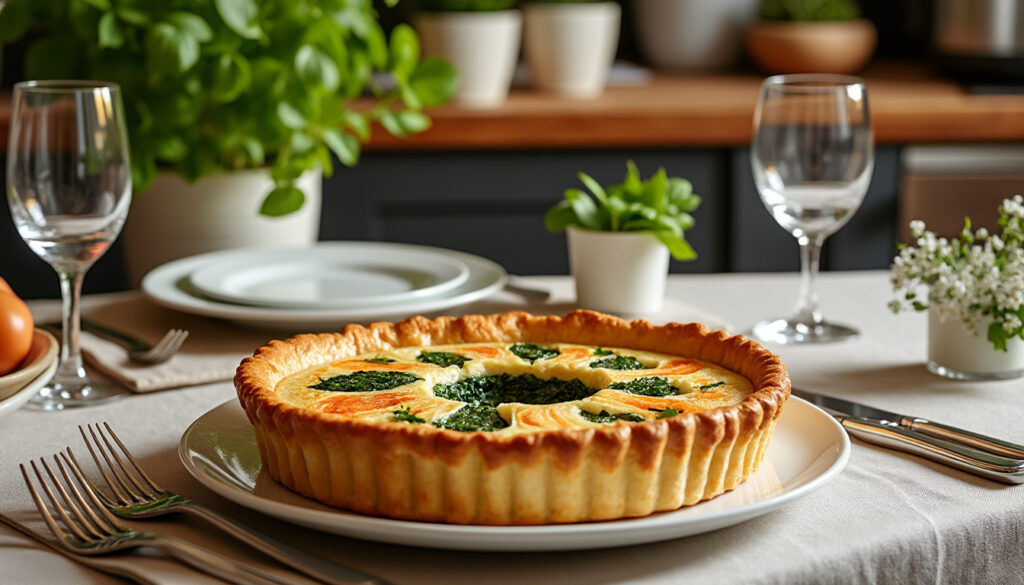 découvrez notre recette gourmande de tourte aux épinards et saumon : une alliance raffinée de saveurs pour un repas convivial et savoureux. facile à préparer et parfaite pour toutes les occasions !